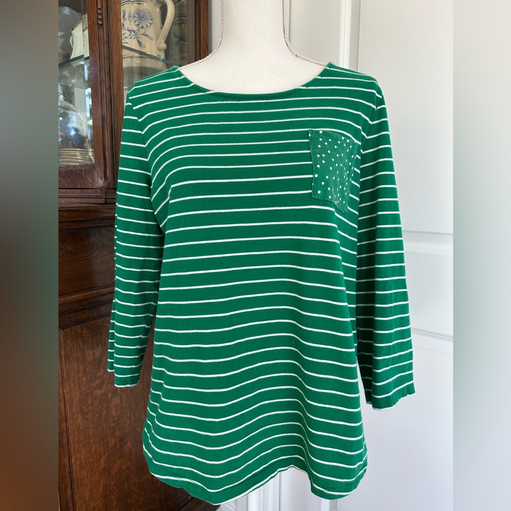 Talbots Green Crewneck t-shirt Womens size L